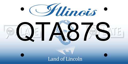 QTA87S Illinois License Plate