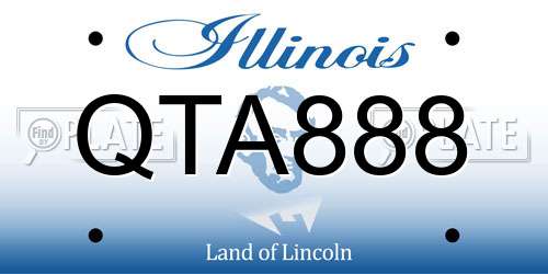 QTA888 Illinois License Plate