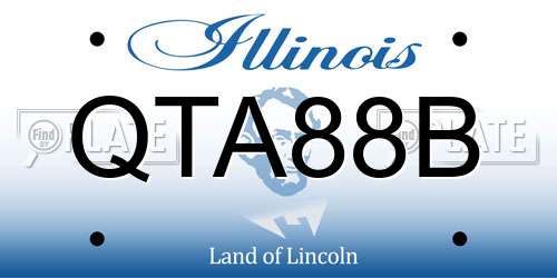 QTA88B Illinois License Plate