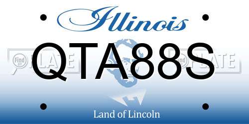 QTA88S Illinois License Plate