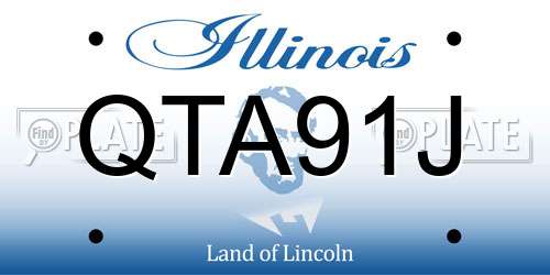 QTA91J Illinois License Plate
