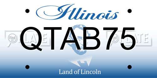 QTAB75 Illinois License Plate