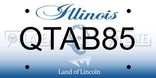 QTAB85 Illinois License Plate