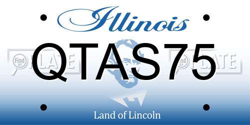 QTAS75 Illinois License Plate