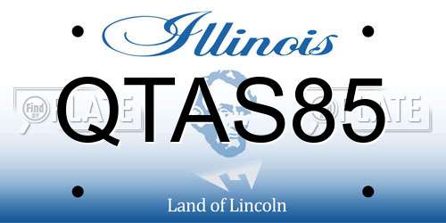 QTAS85 Illinois License Plate