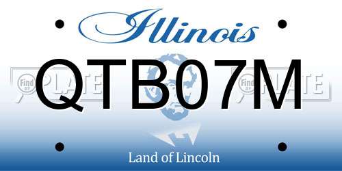 QTB07M Illinois License Plate