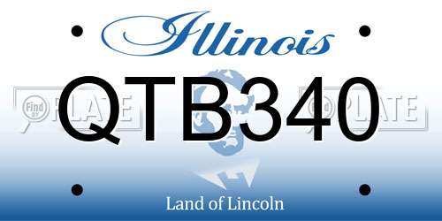 QTB340 Illinois License Plate