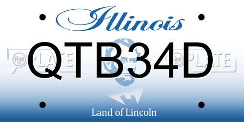 QTB34D Illinois License Plate