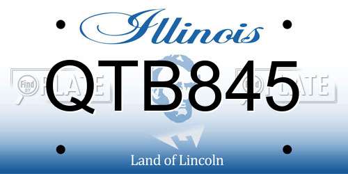 QTB845 Illinois License Plate