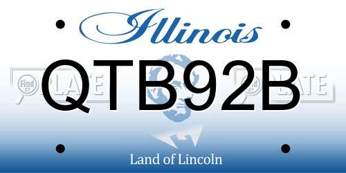 QTB92B Illinois License Plate