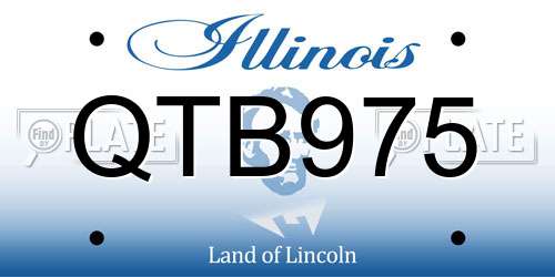 QTB975 Illinois License Plate