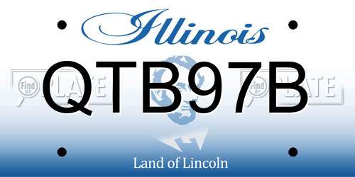QTB97B Illinois License Plate
