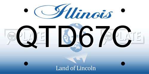 QTD67C Illinois License Plate