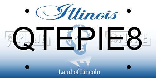 QTEPIE8 Illinois License Plate