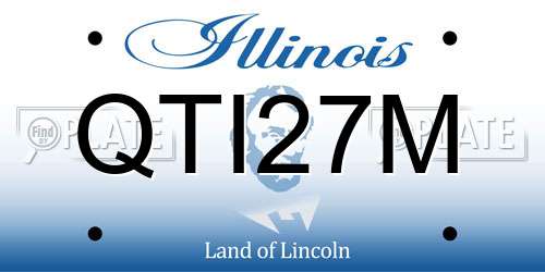 QTI27M Illinois License Plate