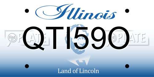 QTI59O Illinois License Plate