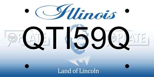 QTI59Q Illinois License Plate