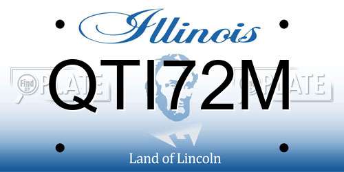 QTI72M Illinois License Plate
