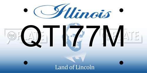 QTI77M Illinois License Plate