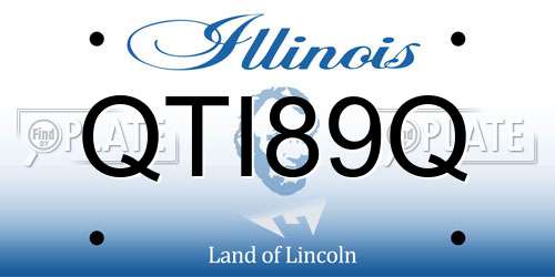QTI89Q Illinois License Plate