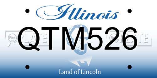 QTM526 Illinois License Plate