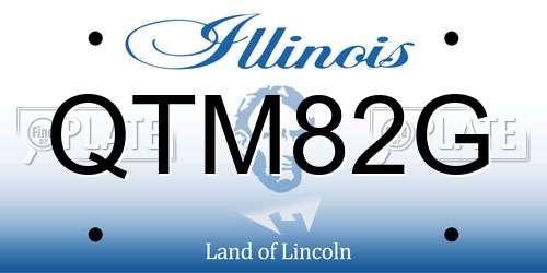 QTM82G Illinois License Plate