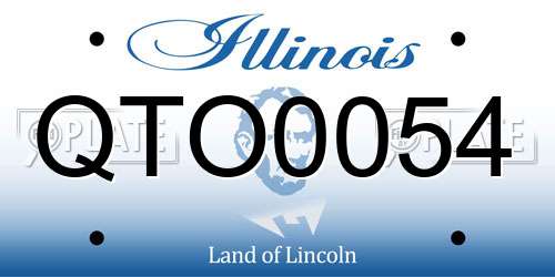 QTO0054 Illinois License Plate