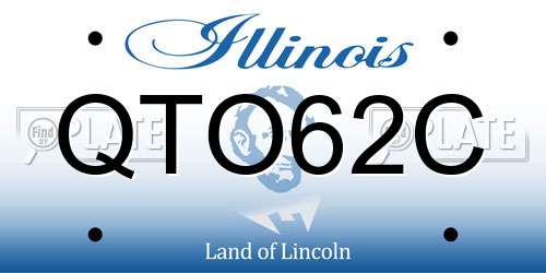 QTO62C Illinois License Plate