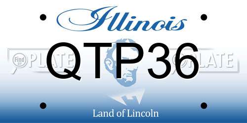 QTP36 Illinois License Plate