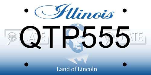 QTP555 Illinois License Plate