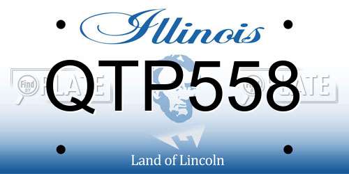 QTP558 Illinois License Plate