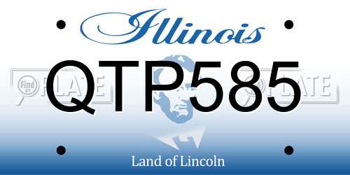 QTP585 Illinois License Plate