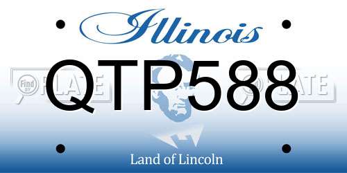 QTP588 Illinois License Plate