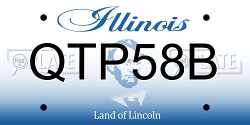 QTP58B Illinois License Plate