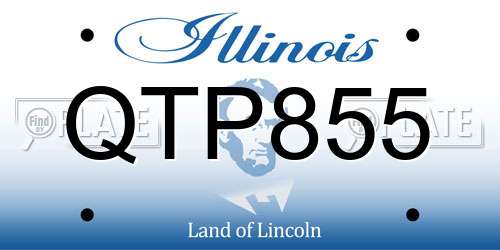 QTP855 Illinois License Plate