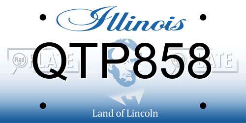 QTP858 Illinois License Plate