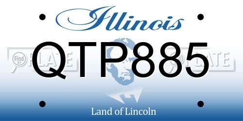 QTP885 Illinois License Plate