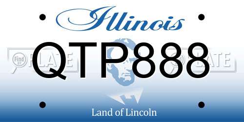 QTP888 Illinois License Plate