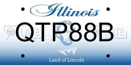 QTP88B Illinois License Plate