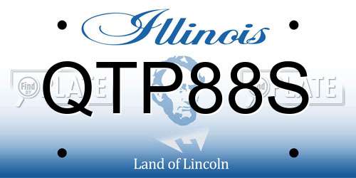 QTP88S Illinois License Plate