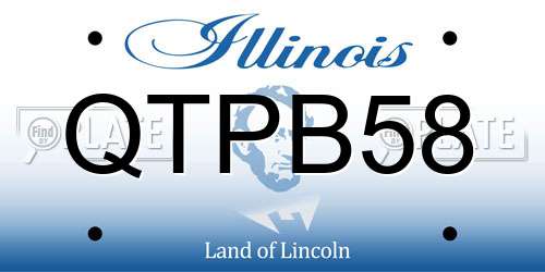QTPB58 Illinois License Plate