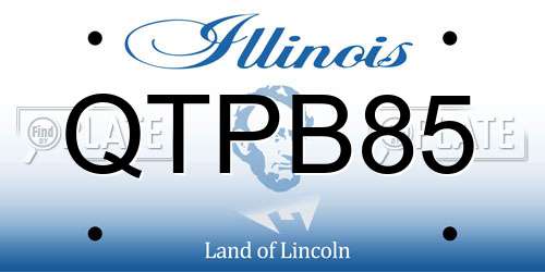 QTPB85 Illinois License Plate