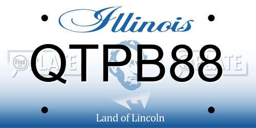 QTPB88 Illinois License Plate
