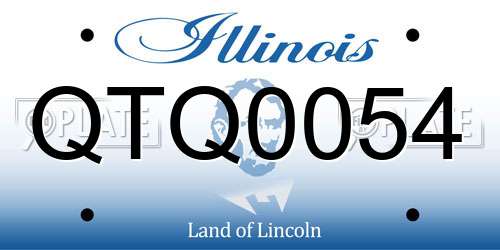 QTQ0054 Illinois License Plate