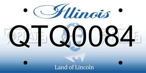 QTQ0084 Illinois License Plate