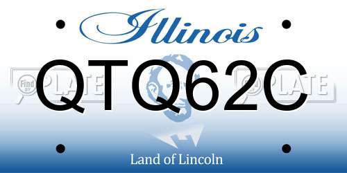 QTQ62C Illinois License Plate