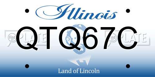 QTQ67C Illinois License Plate