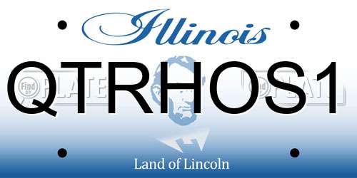 QTRHOS1 Illinois License Plate