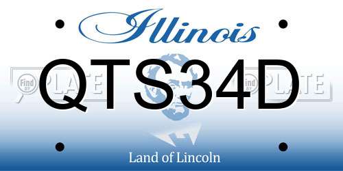 QTS34D Illinois License Plate