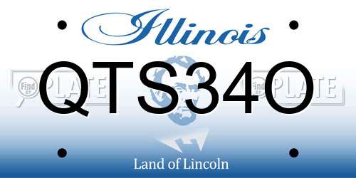 QTS34O Illinois License Plate
